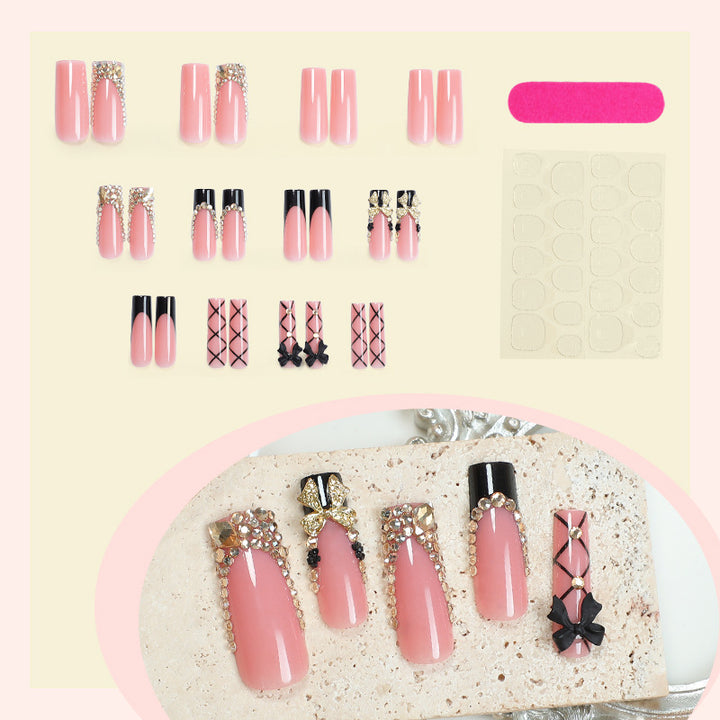 Artificial Nail Set with Glamorous Decorations and Elegant Accents Kalsten