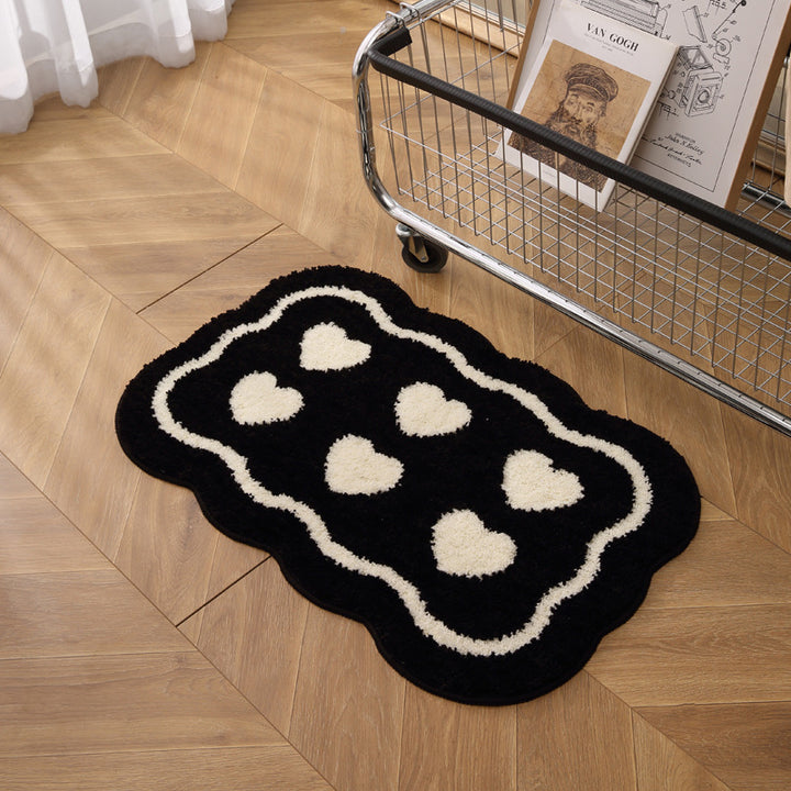 Heart-Shaped Decorative Bath Mat Kalsten
