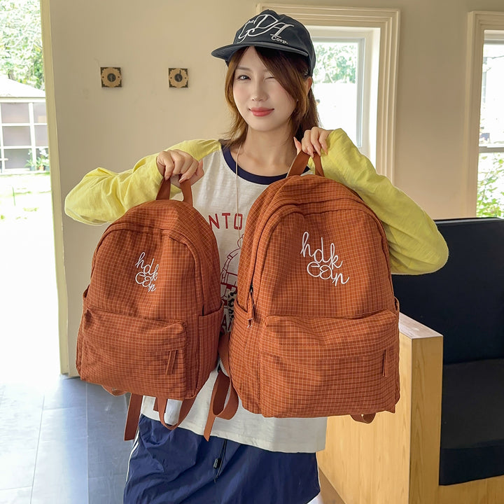 Casual Checked Patterned Backpack Kalsten