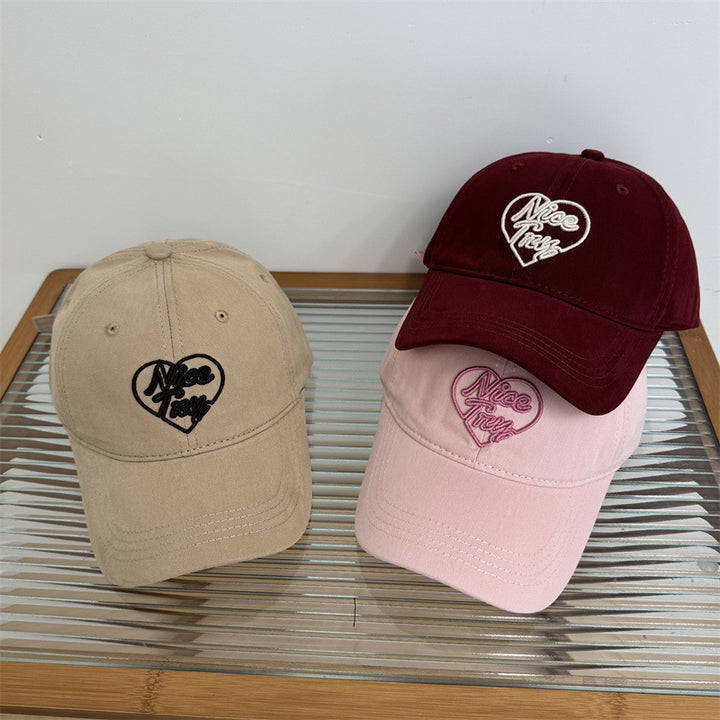 Women's Embroidered Heart-Detail Baseball Cap Kalsten