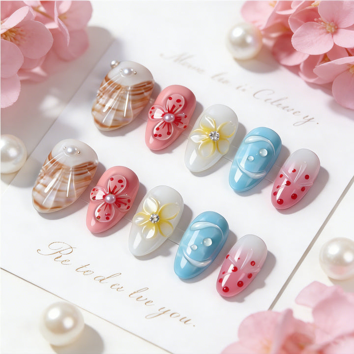 Art nail set in elaborate design Kalsten