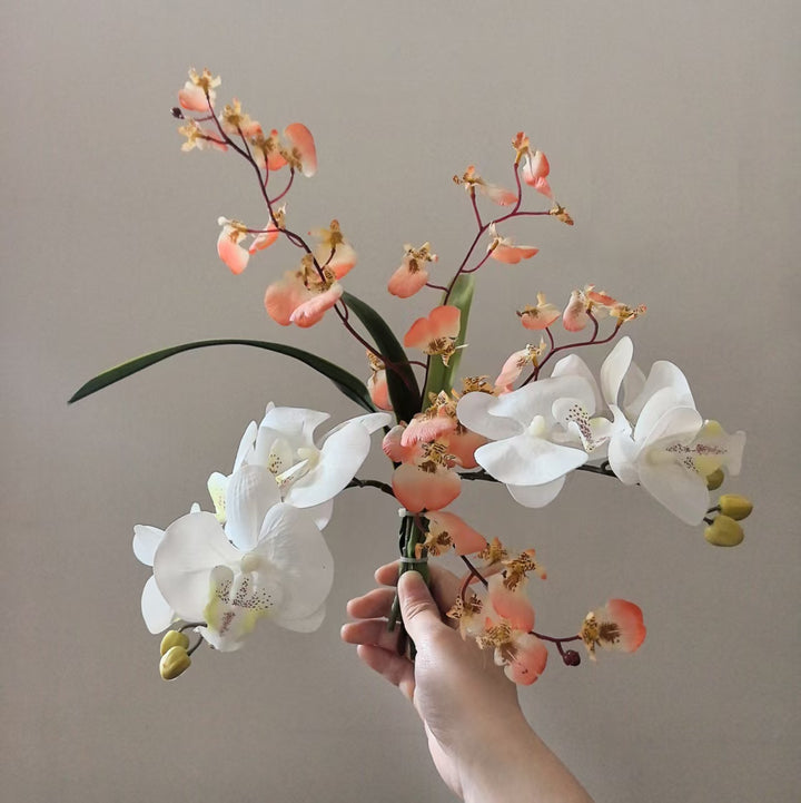 Lifelike Orchid Floral Arrangement