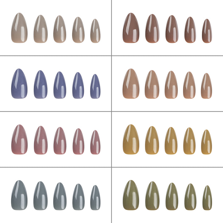 Artistic stiletto nails with elegant high-gloss finish Kalsten