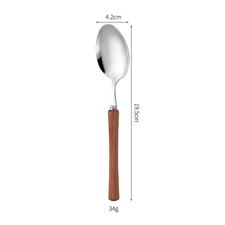 Elegant serving spoon with ergonomic wooden handle Kalsten