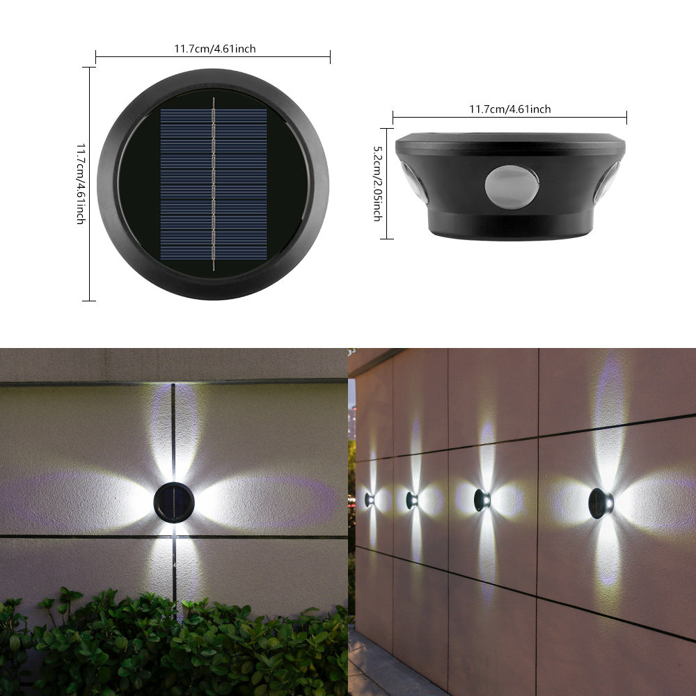 Outdoor Solar Wall Light Multi-Beam LED Decorative Accent Kalsten