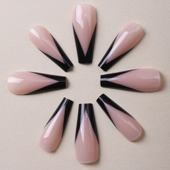 Artificial nail set with elegant tip accents Kalsten