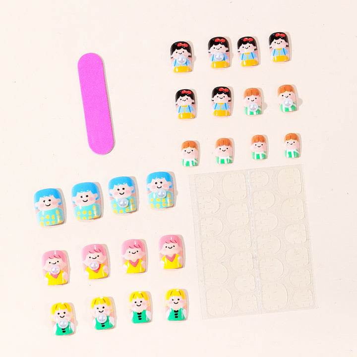 Playful Cartoon Character Nail Art Set Kalsten