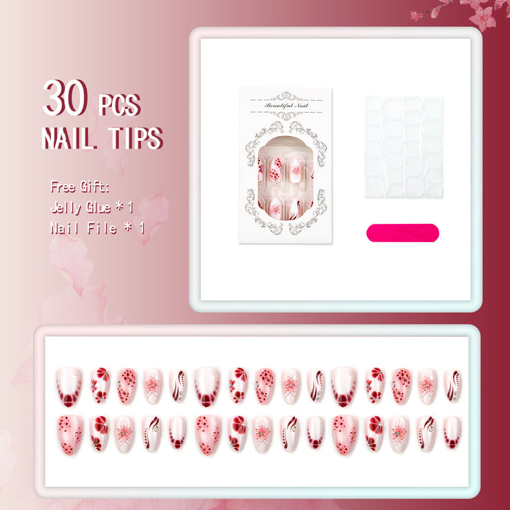 Floral-Inspired Press-On Nail Art Set