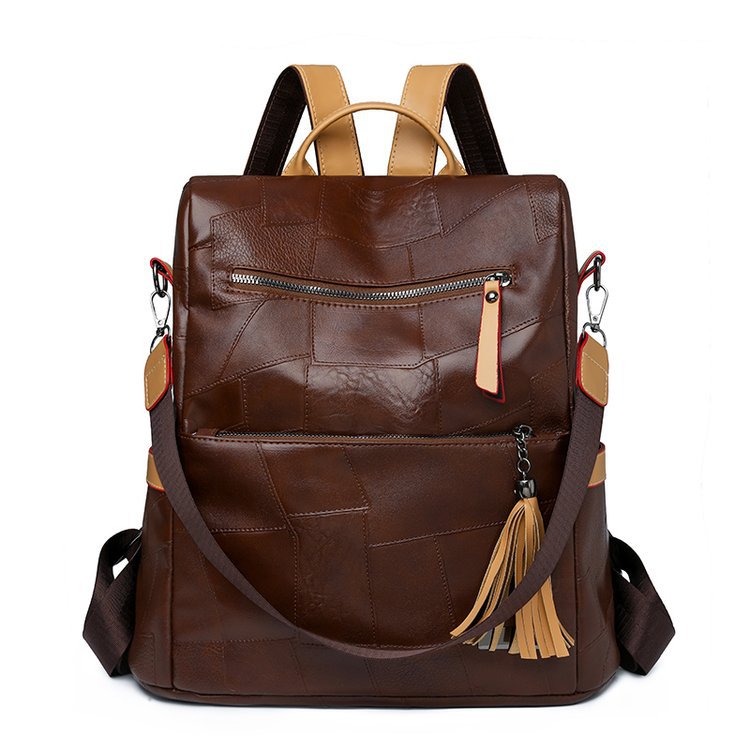 Textured Faux Leather Backpack Kalsten