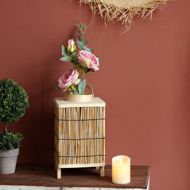 Stylish lantern made of natural materials Kalsten