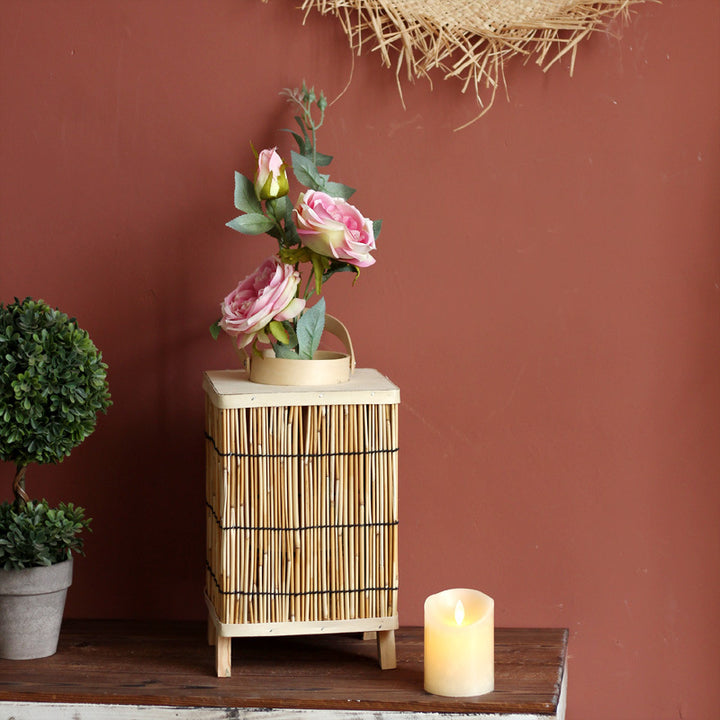 Stylish lantern made of natural materials Kalsten