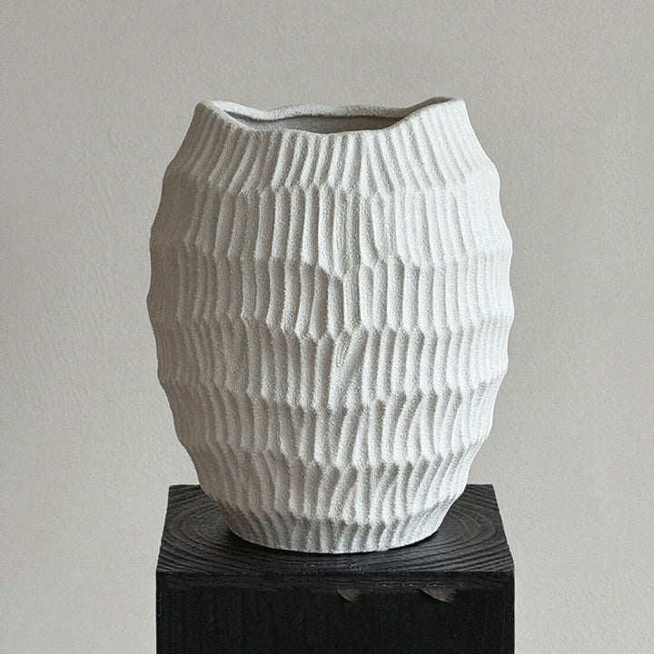 Textured Ceramic Home Decor Vase