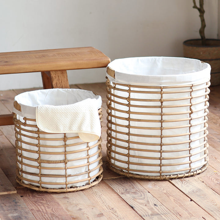 Decorative storage basket with fabric lining Kalsten