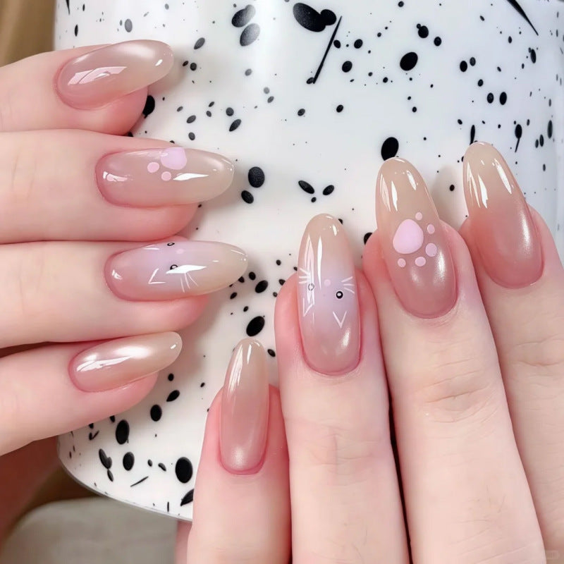 Artificial nail art with animal motifs Kalsten
