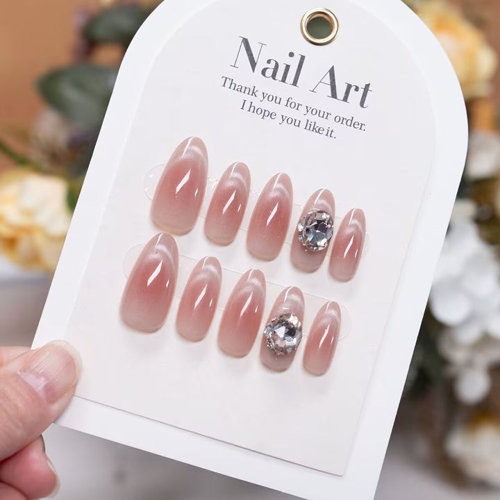 Glamorous Heart-Themed Press-On Nail Set Kalsten