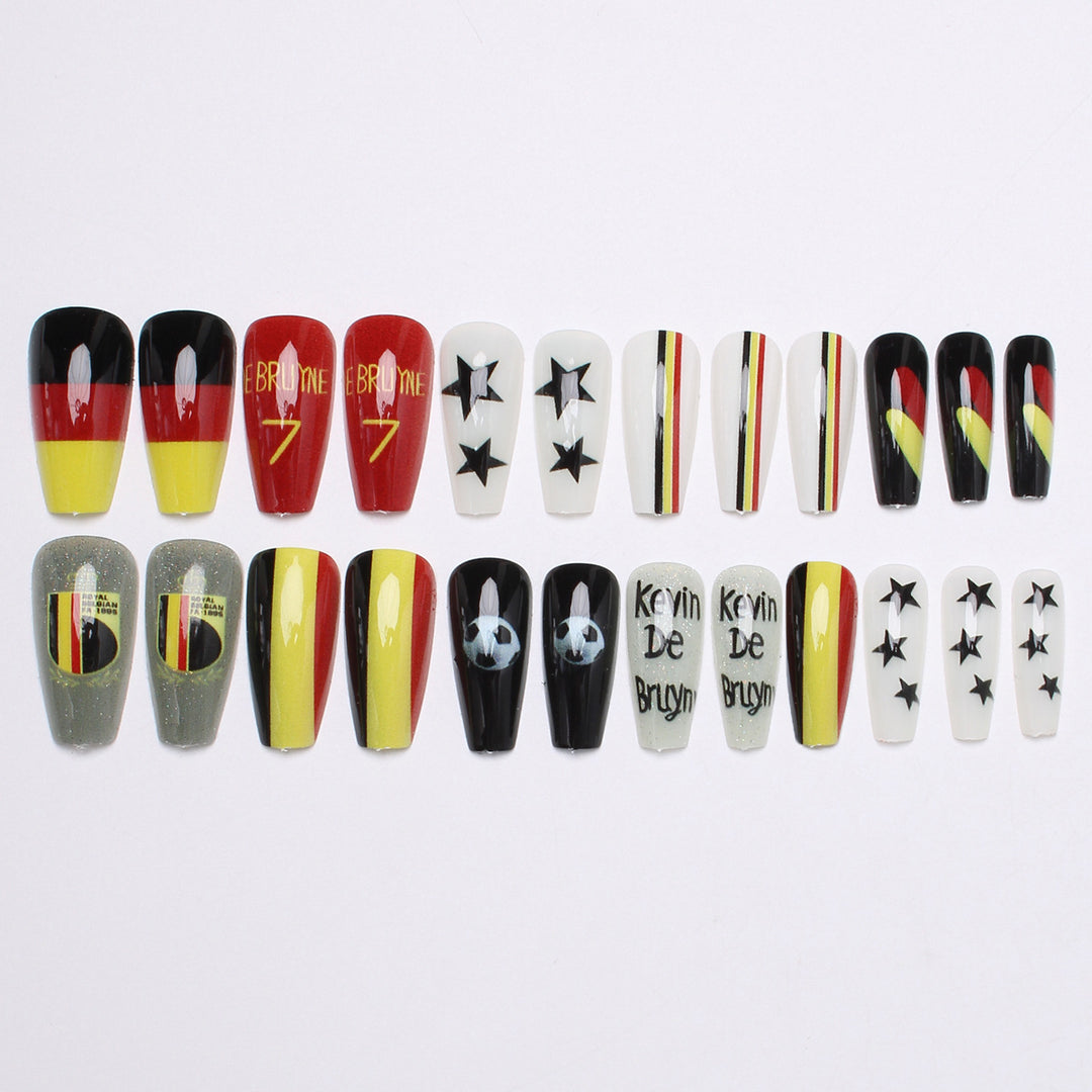 Sports-Themed Press-On Nail Art Kalsten