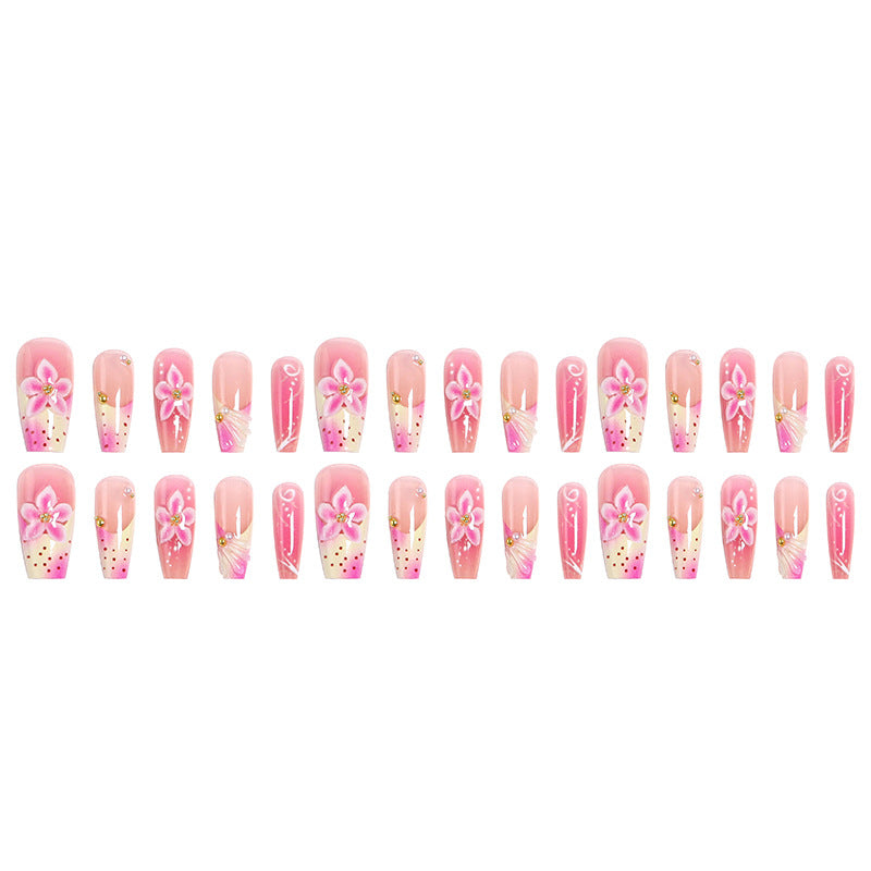 Nail art set with elegant floral motifs Kalsten