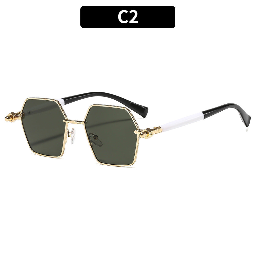 Luxe Hexagonal Frame Sunglasses