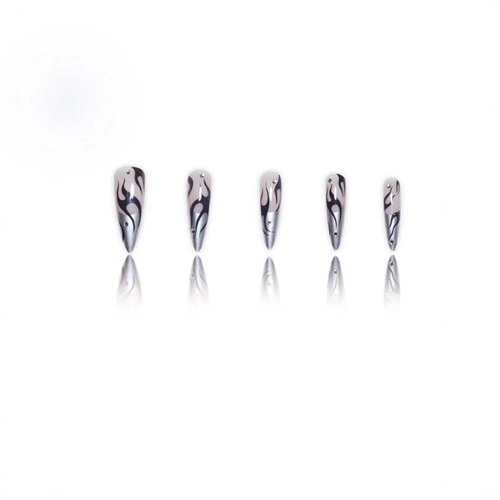 Artistic Flame Design Press-On Nail Extensions Kalsten