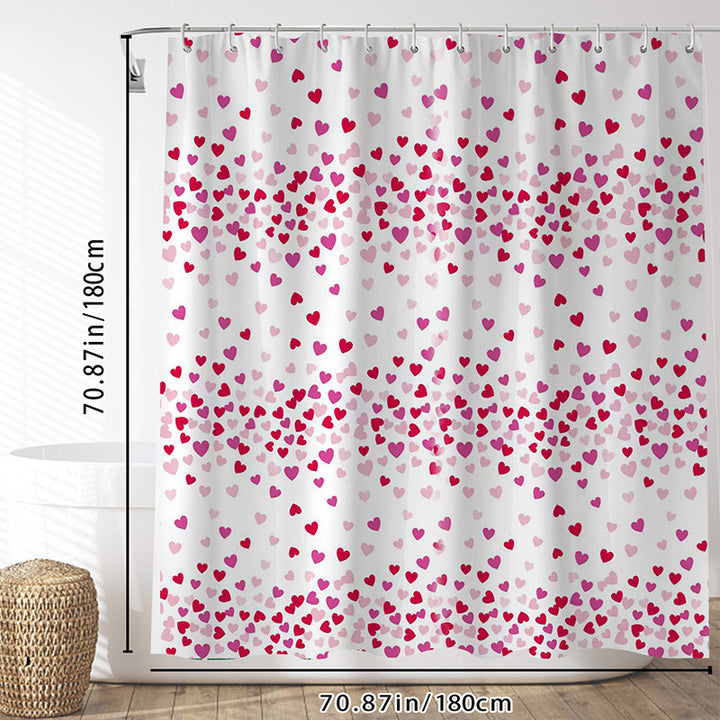 Heart Patterned Shower Curtain Kalsten