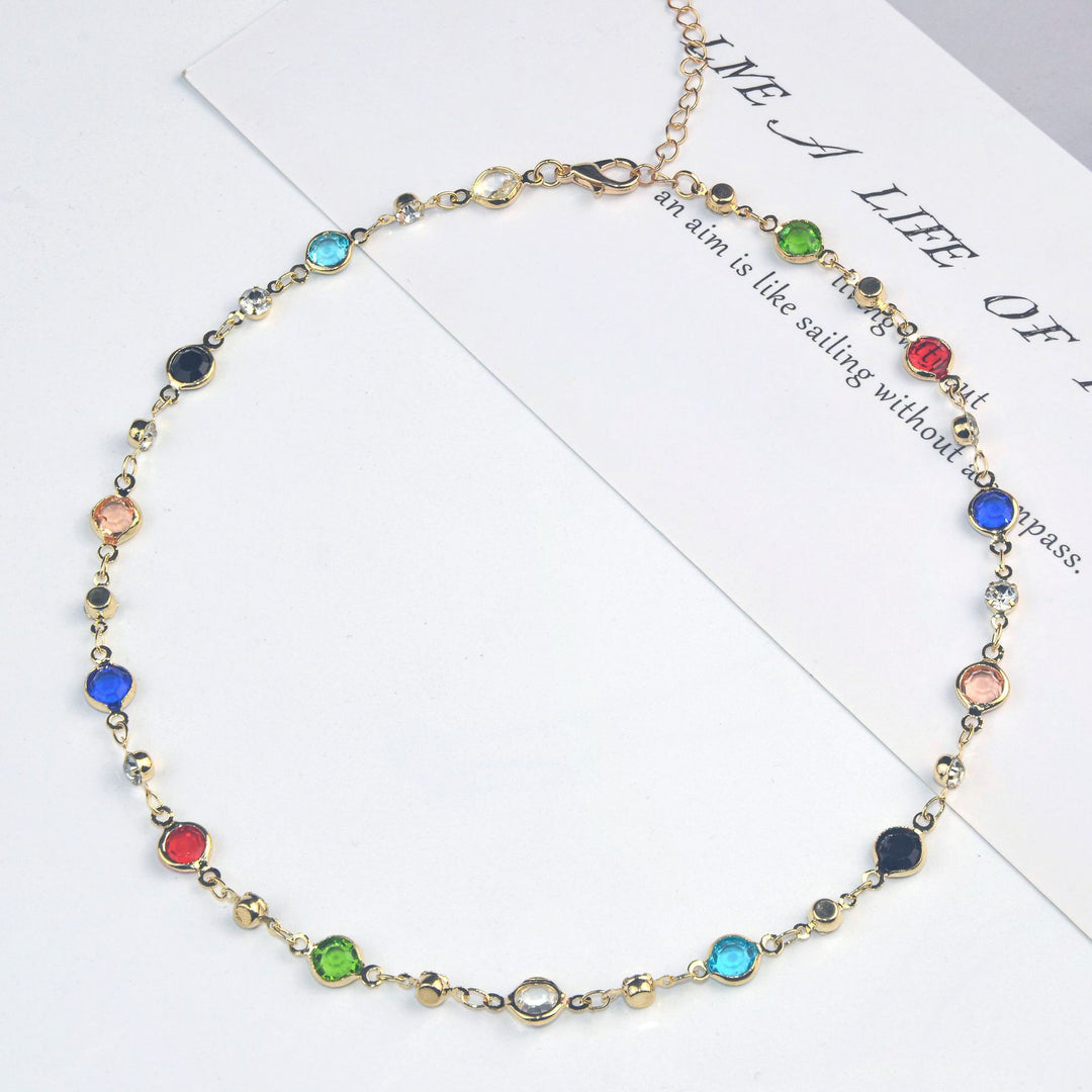 Elegant Stone Rhinestone Necklace Kalsten