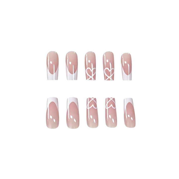 Elegant French Tip Acrylic Nail Extensions Kalsten 1789915776