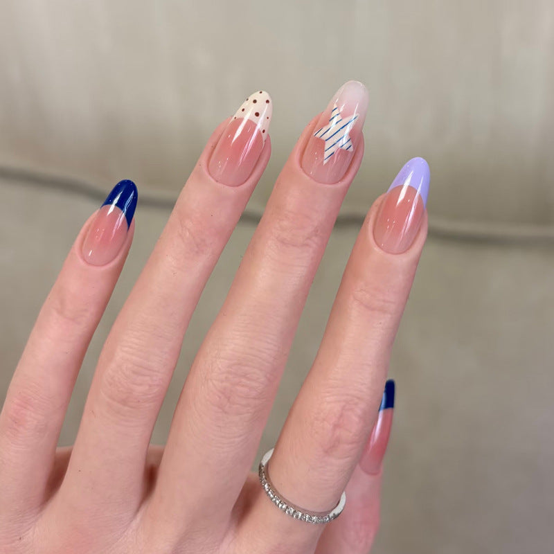 Artistic Press-On Nail Set with Modern Designs Kalsten