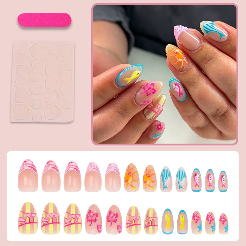 Artificial Nail Set with Maritime Motifs Kalsten
