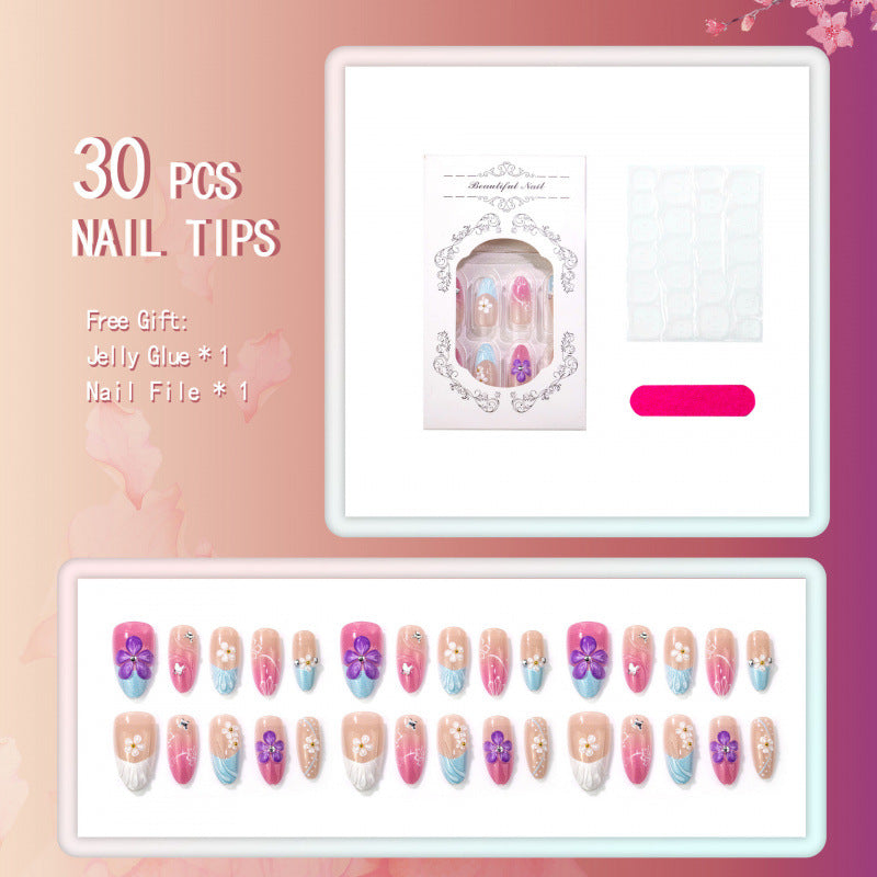Floral-Artistic Press-On Nail Set