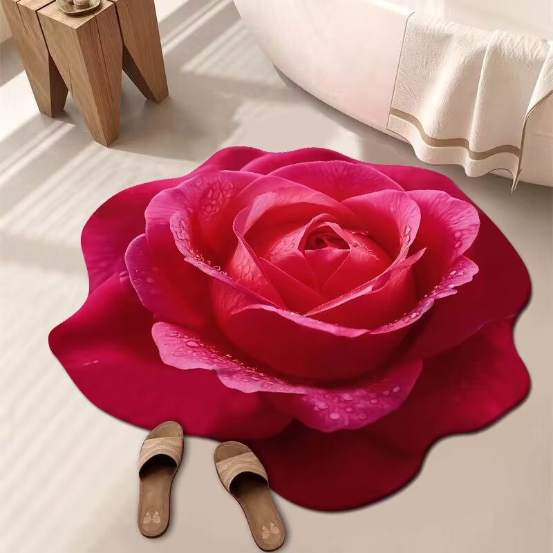 Artistic Floral Bath Mat