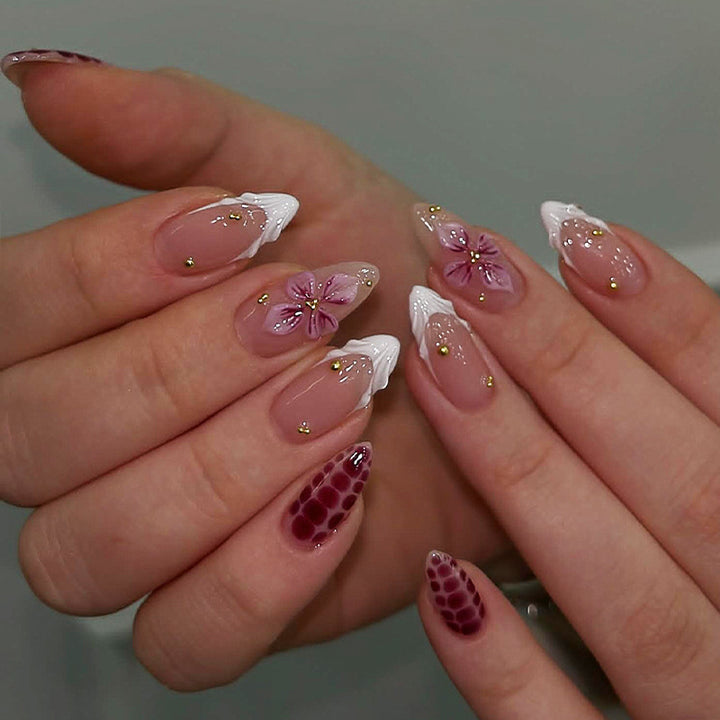 Floral Art Press-On Nail Tips Kalsten