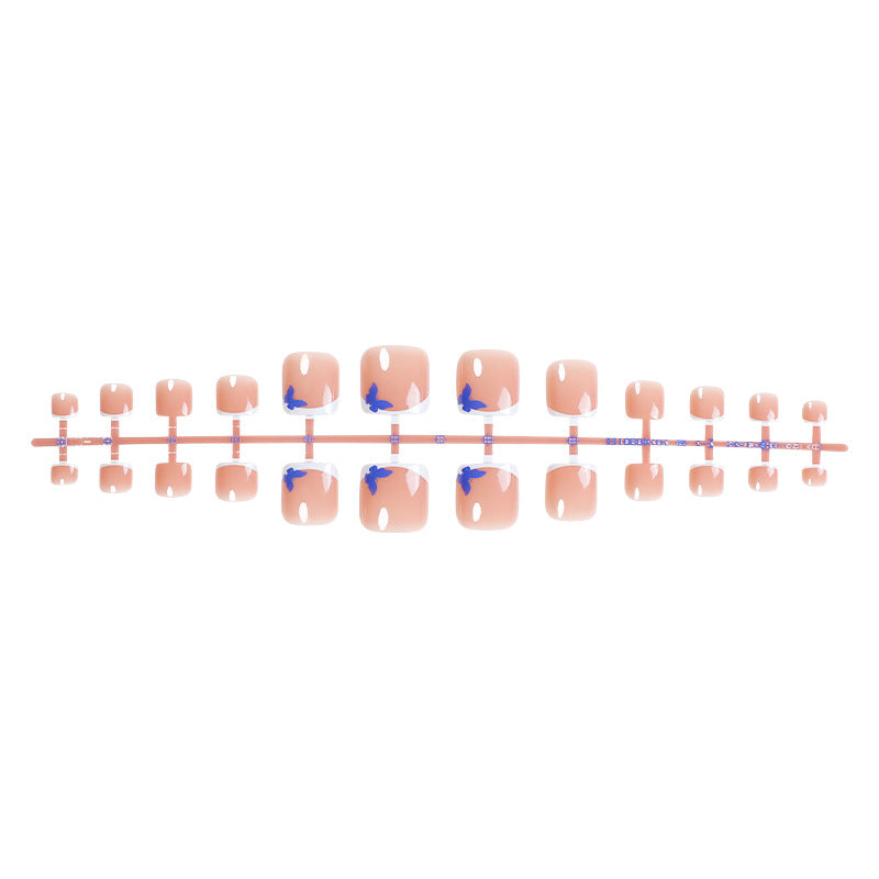 Elegant Press-On Nail Set with Whimsical Butterfly Designs Kalsten
