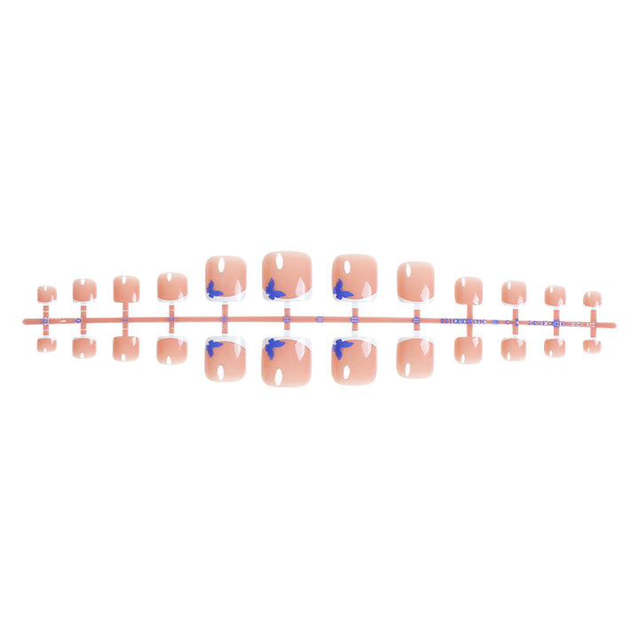 Elegant Press-On Nail Set with Whimsical Butterfly Designs Kalsten