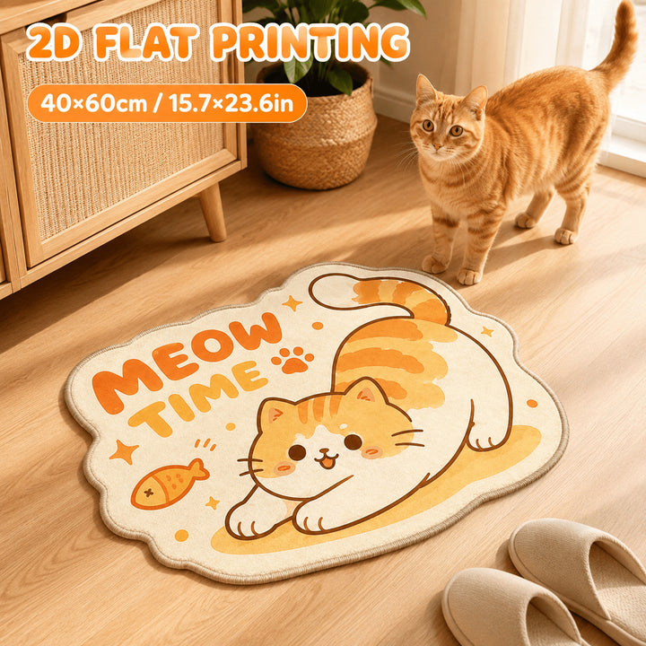 Cat-Themed Decorative Area Mat