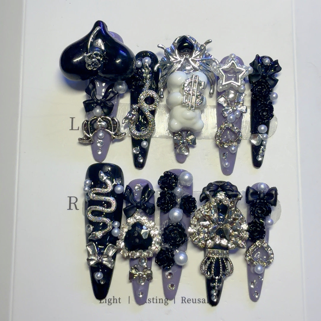 Gothic-Inspired Decorative Hair Clip Set