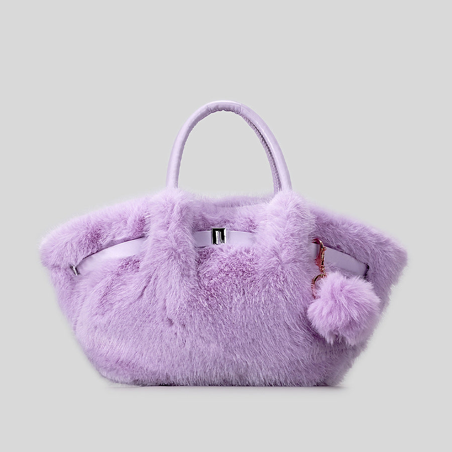 Plush Faux Fur Handbag