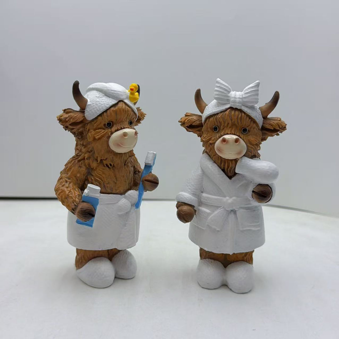 Funny Highland Cattle Bathroom Figure Kalsten