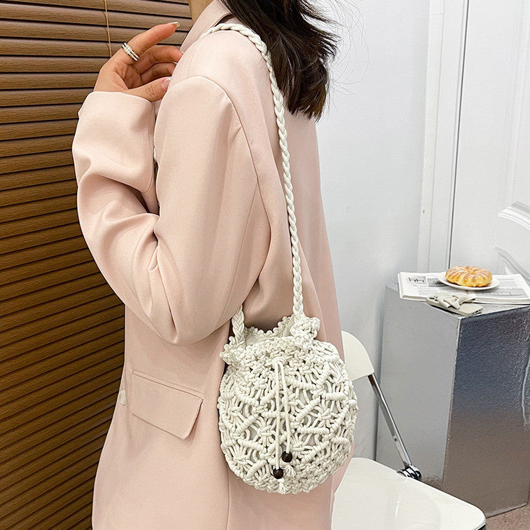 Hand-knit Macrame Shoulder Bag Kalsten