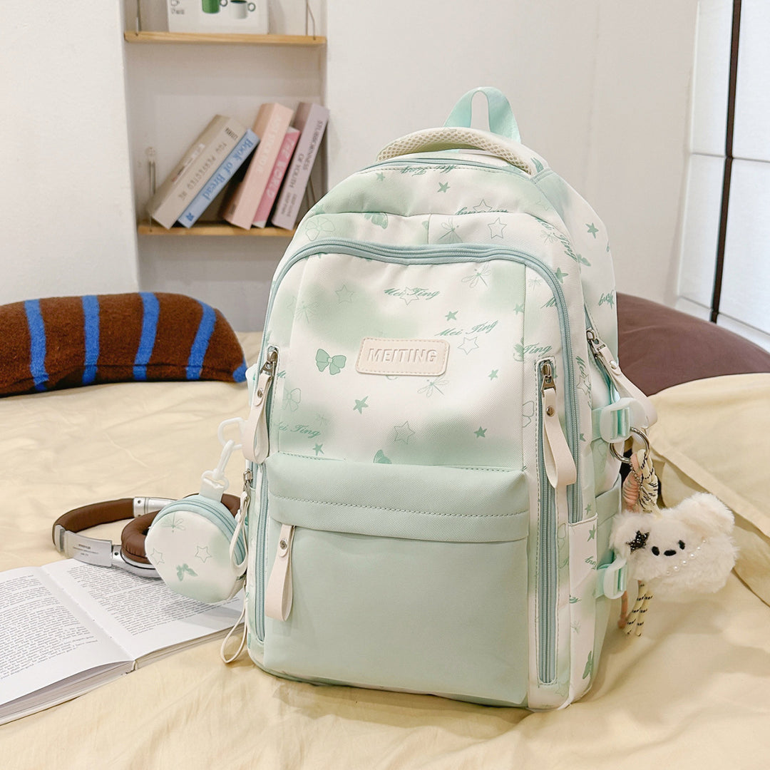 Playful Patterned School Backpack