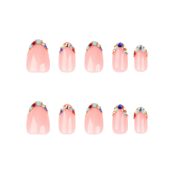 Artful nail art with glamorous rhinestone embellishments Kalsten
