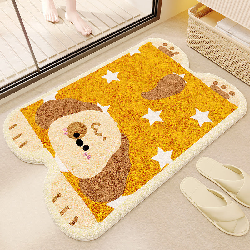 Cute Cartoon Cat Shaped Bath Mat