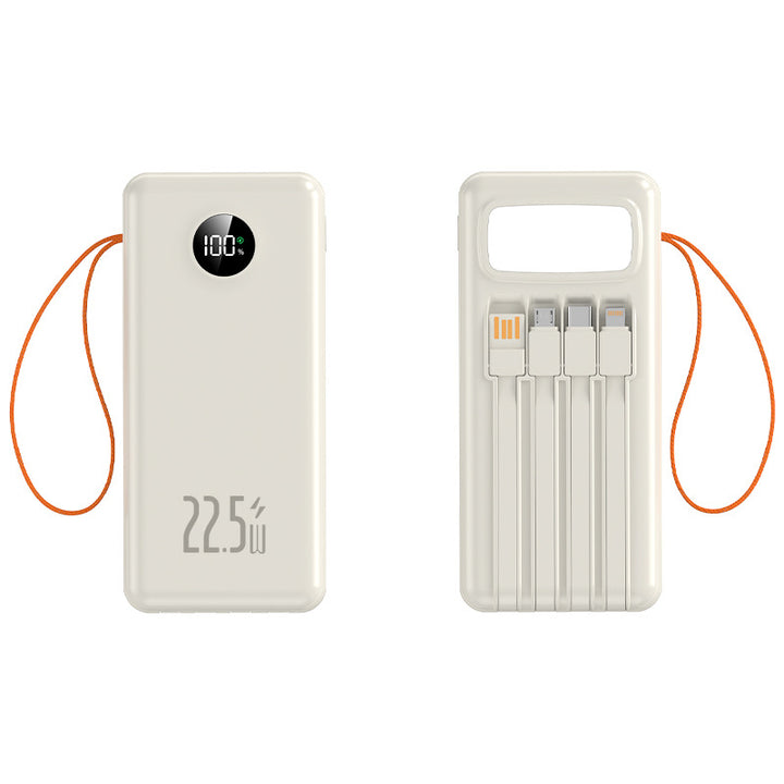 Portable Qi charging power bank with integrated fast charging function and digital display Kalsten