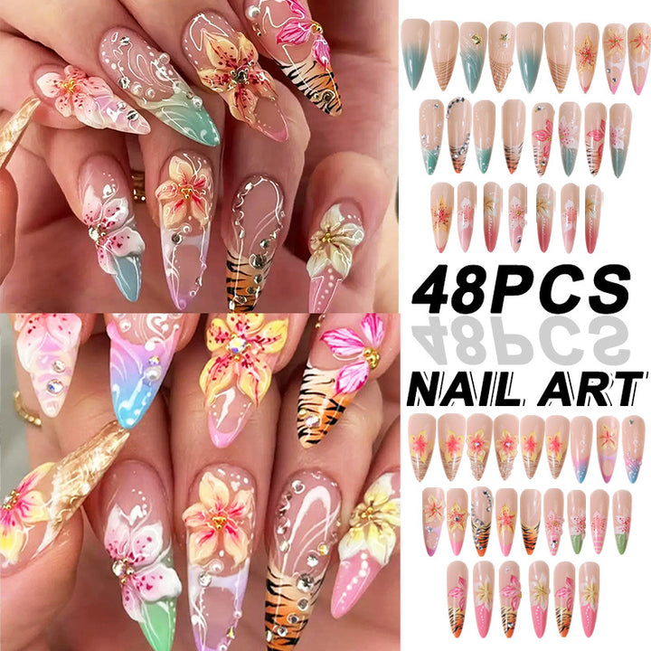 Premium Decorative Press-On Nail Set Kalsten