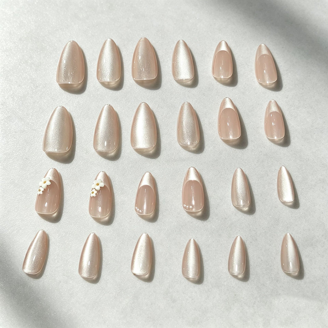 Elegant Floral Nail Design Press-On Tips Kalsten