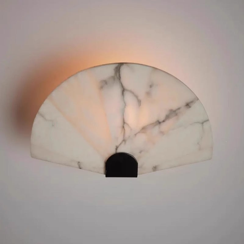 Marble Fan Wall Light Fixture