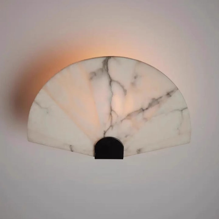 Marble Fan Wall Light Fixture