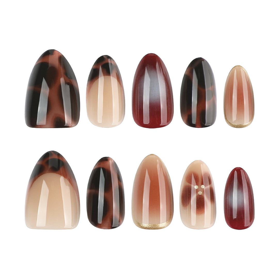 Glamorous acrylic stiletto nails with elegant glitter design Kalsten