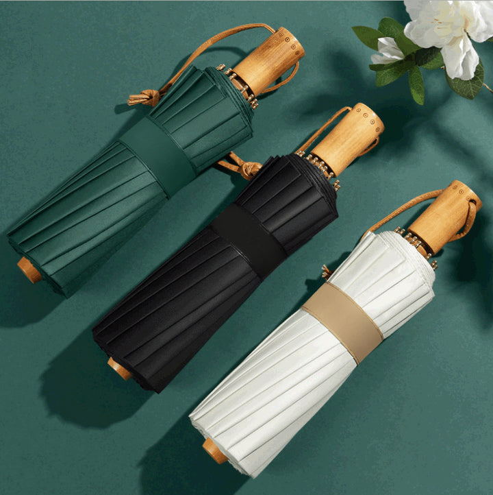 Women's Automatic Folding Umbrella with Ergonomic Handle and Wind-Resistant Technology Kalsten