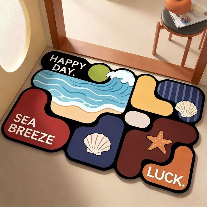 Playful Puzzle-Themed Area Mat