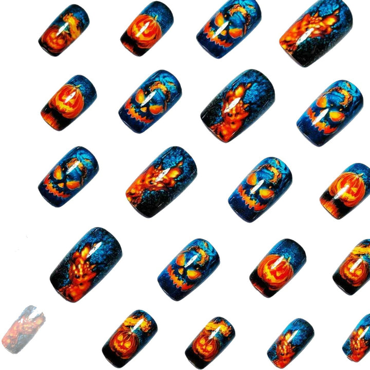 Halloween-Themed 3D Pumpkin Nail Art Kalsten